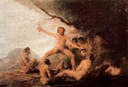Der Kadaver des Jesuiten Brebeuf, Francisco de Goya